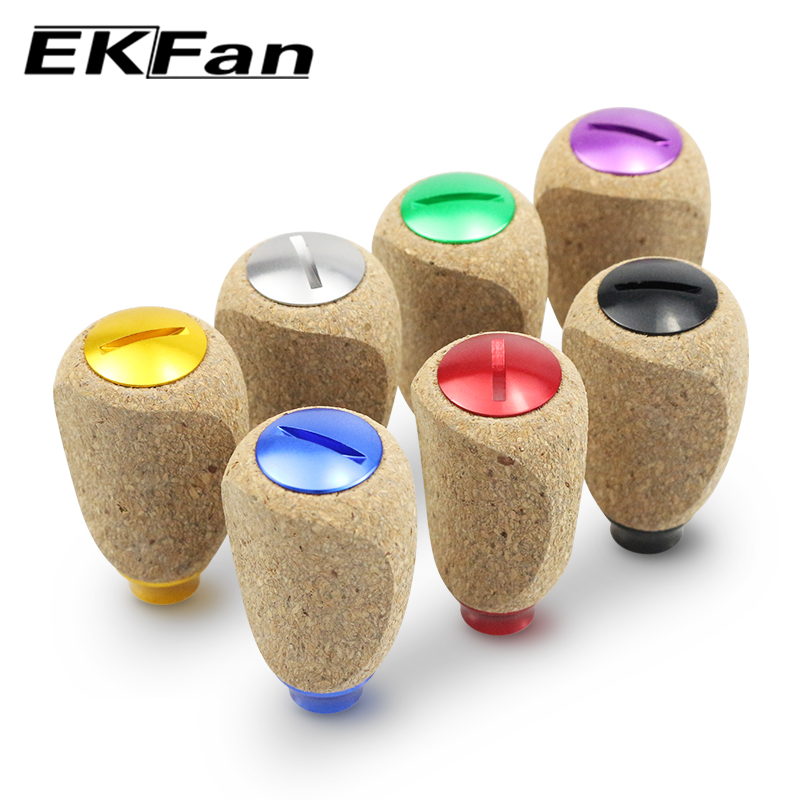 Reel Drag Knob - EKFan 1PC 42mm 코르크 나무 스피닝