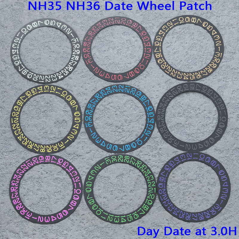 맞춤형 NH35 무브먼트 날짜 휠 패치 NH35 NH3 - Reel Case 리뷰 및 가격